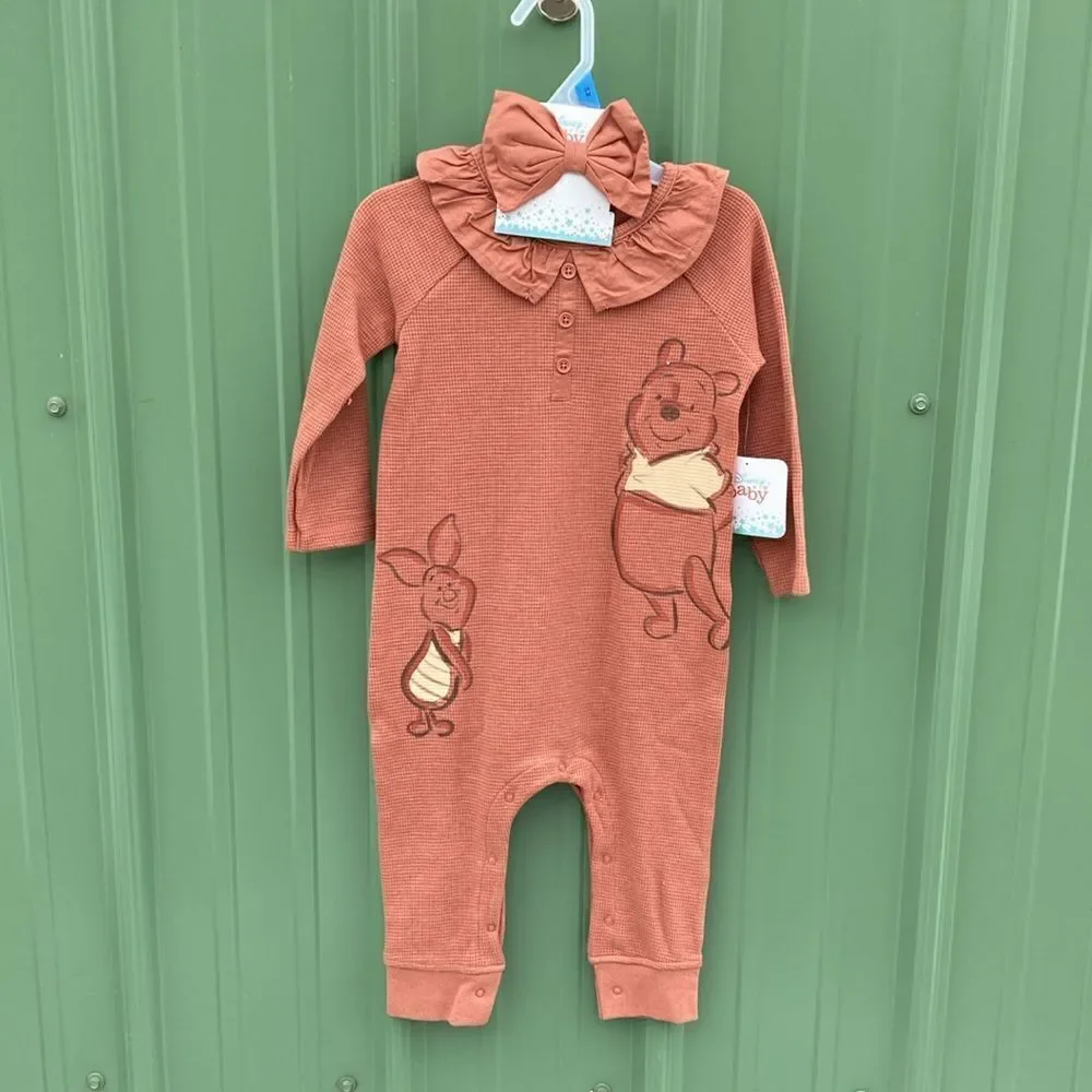 Disney Winnie The Pooh Baby Girl Romper & Summer Dresses 6-Piece Set Size 24M